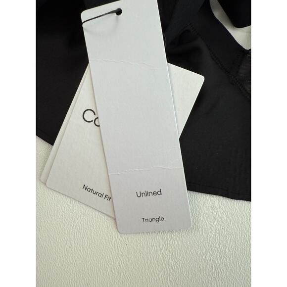 Calvin Klein Natural Fit Wireless Unlined Triangle Black Bra  Size M - Picture 13 of 16